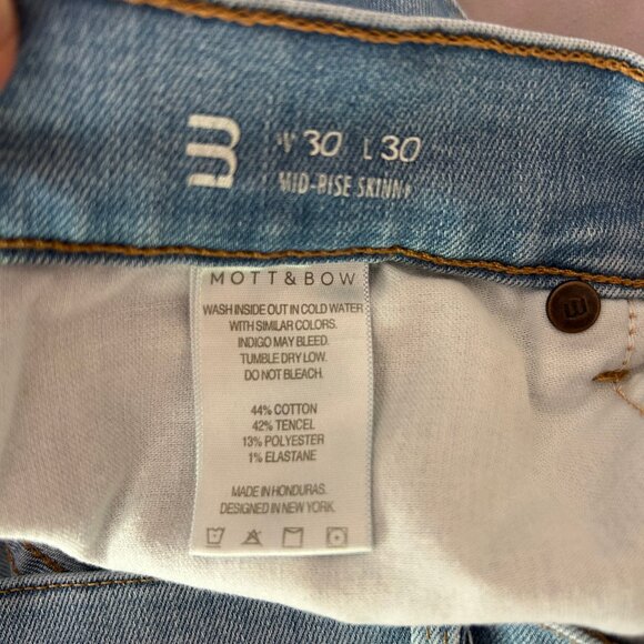 Mott & Bow Women's Skinny Jeans - Light Blue - Picture 4 of 4